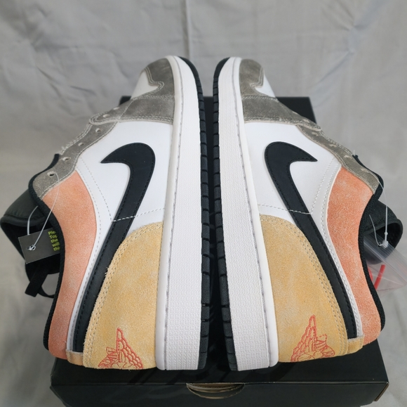 New Air Jordan 1 Low SE Black/Sundial-Magic Ember - Picture 5 of 9